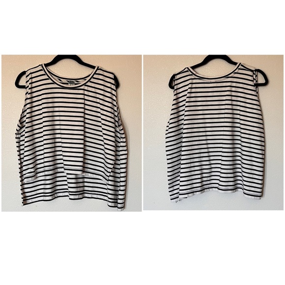 Free People We The Free Madness Stripe Sleeveless Boxy Muscle Tank Top Small - Picture 4 of 11